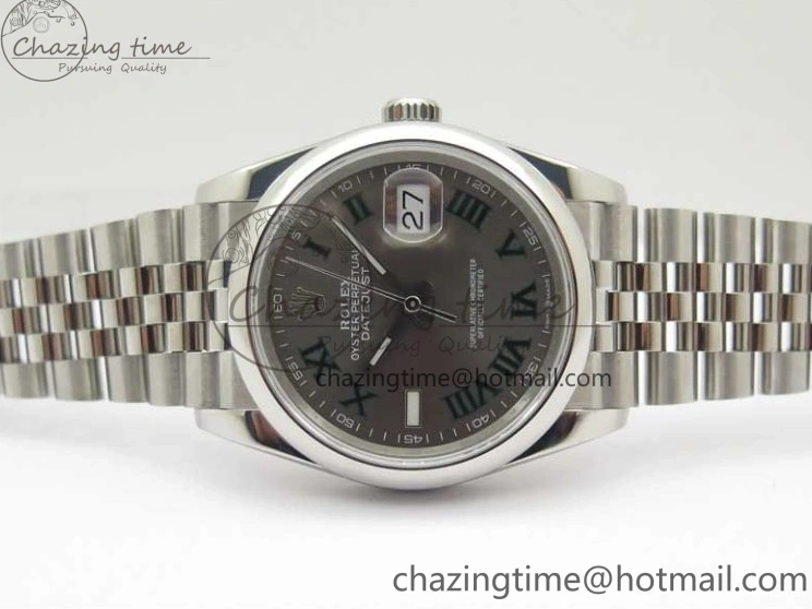 Dial SS Best Roman Jubilee DateJust Edition 126200 1:1 Gray BP Maker 36 Bracelet on 0201